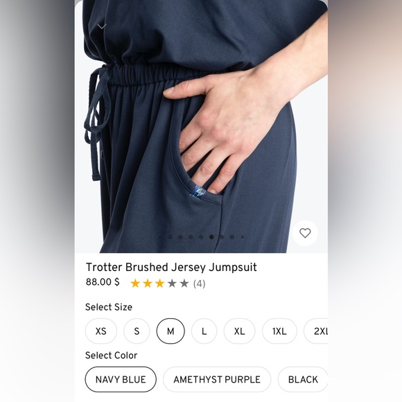 NWT Lug Trotter Brushed Jersey Jumpsuit - Navy Blue, size medium - Picture 5 of 10